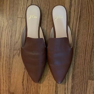 J crew leather slip on shoes in size 8 1/2
